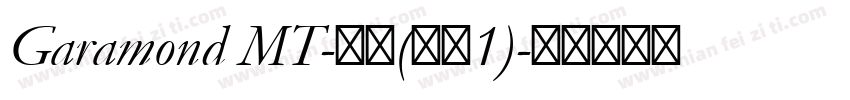 Garamond MT-粗体(类型1)字体转换